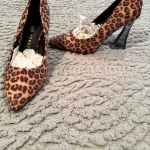 Katy Perry Collections Leopard Print Tan Heels